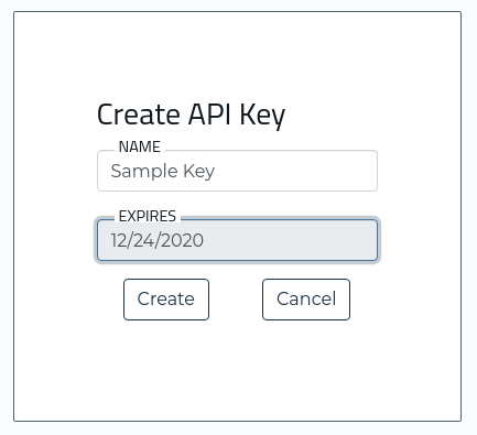 Create new key